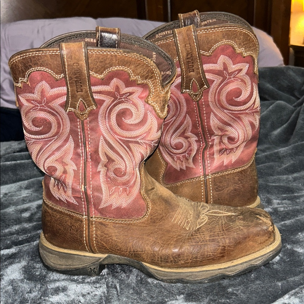 Durango Black and Brown Lady Rebel Steel Toe Boots